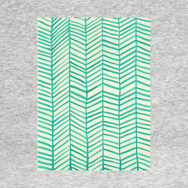 Herringbone Mint by CatCoq